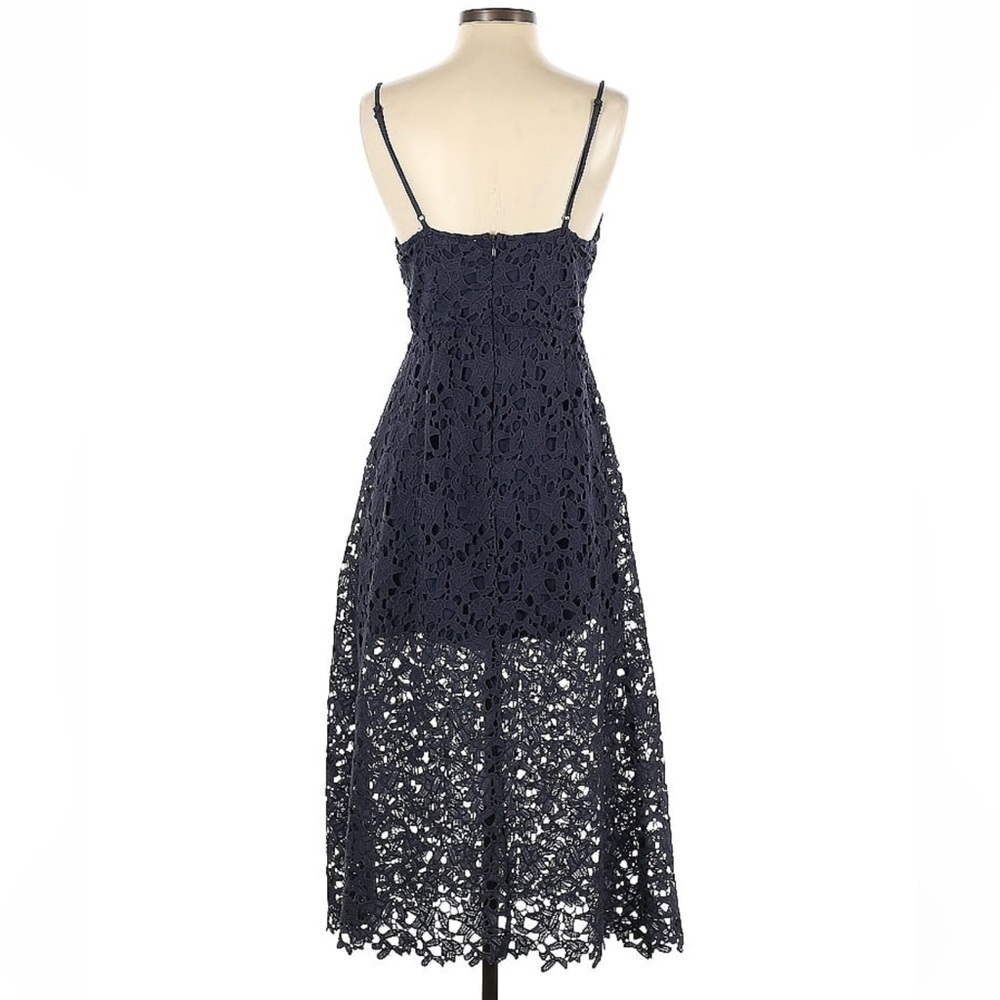 Astr Navy Blue Lace Midi Dress - Picture 2 of 10